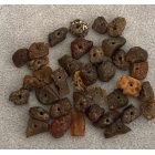 BURSZTYN BAŁTYCKI DROBNY Z DZIURKĄ ZESTAW 36 SZT.